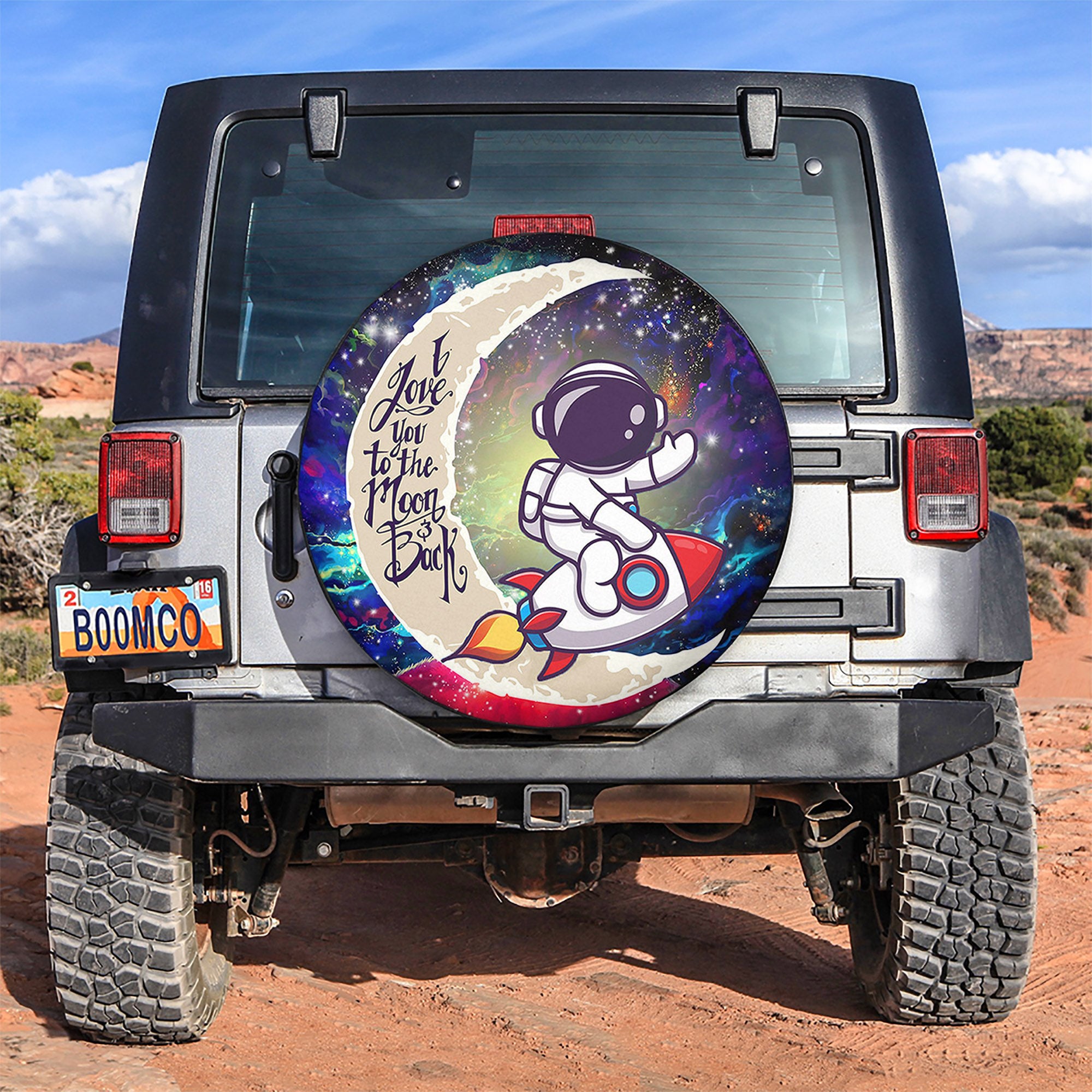 Astronaut Chibi Love You To The Moon Galaxy Spare Tire Covers Gift For Campers Nearkii