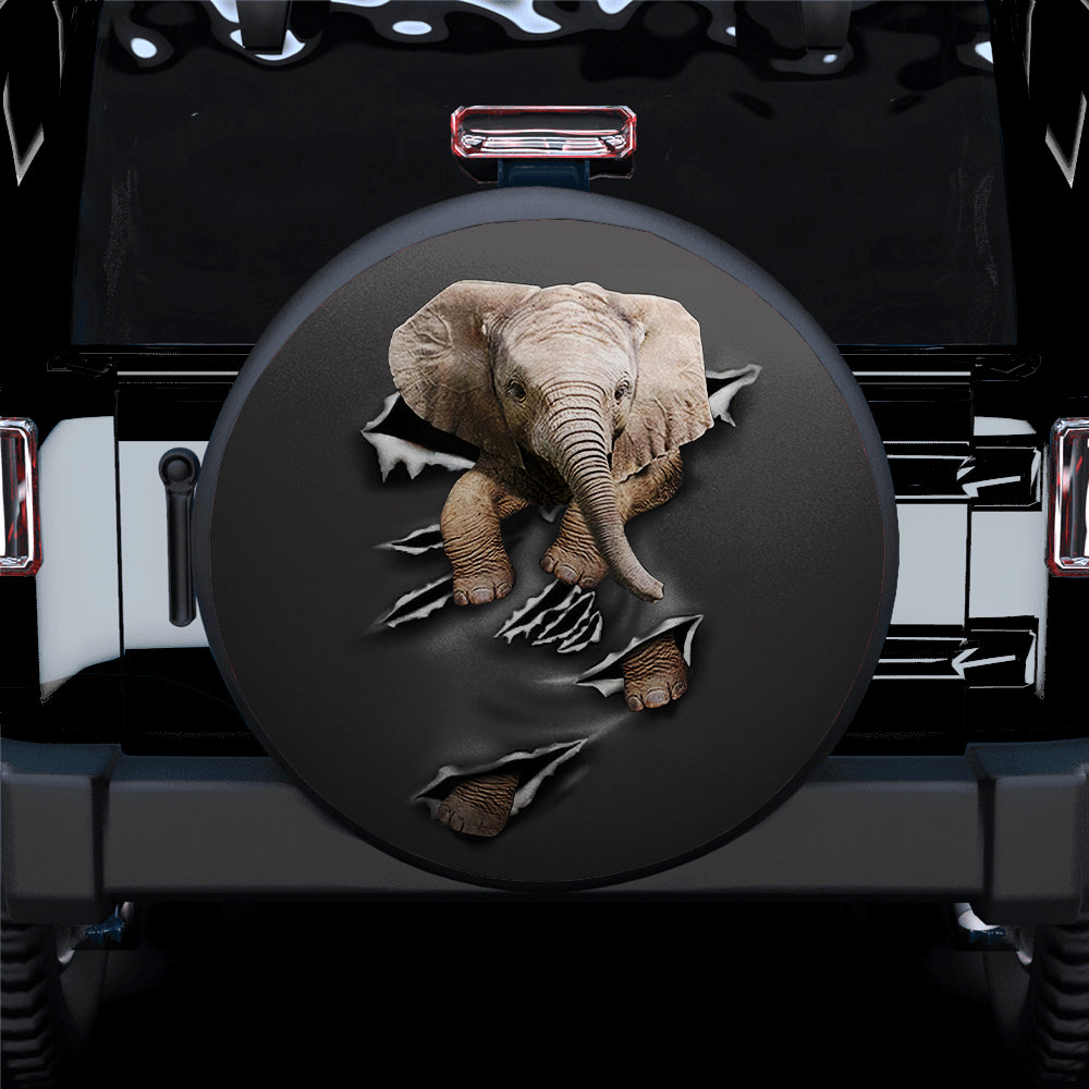 Baby Elephant Hanging Funny Car Spare Tire Covers Gift For Campers Nearkii