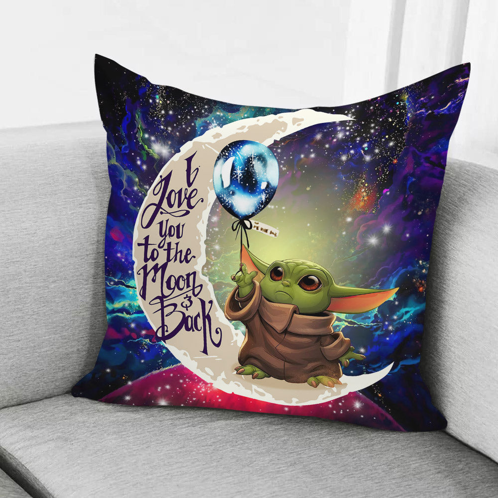 Baby Yoda Love You To The Moon Galaxy Pillowcase Room Decor Nearkii