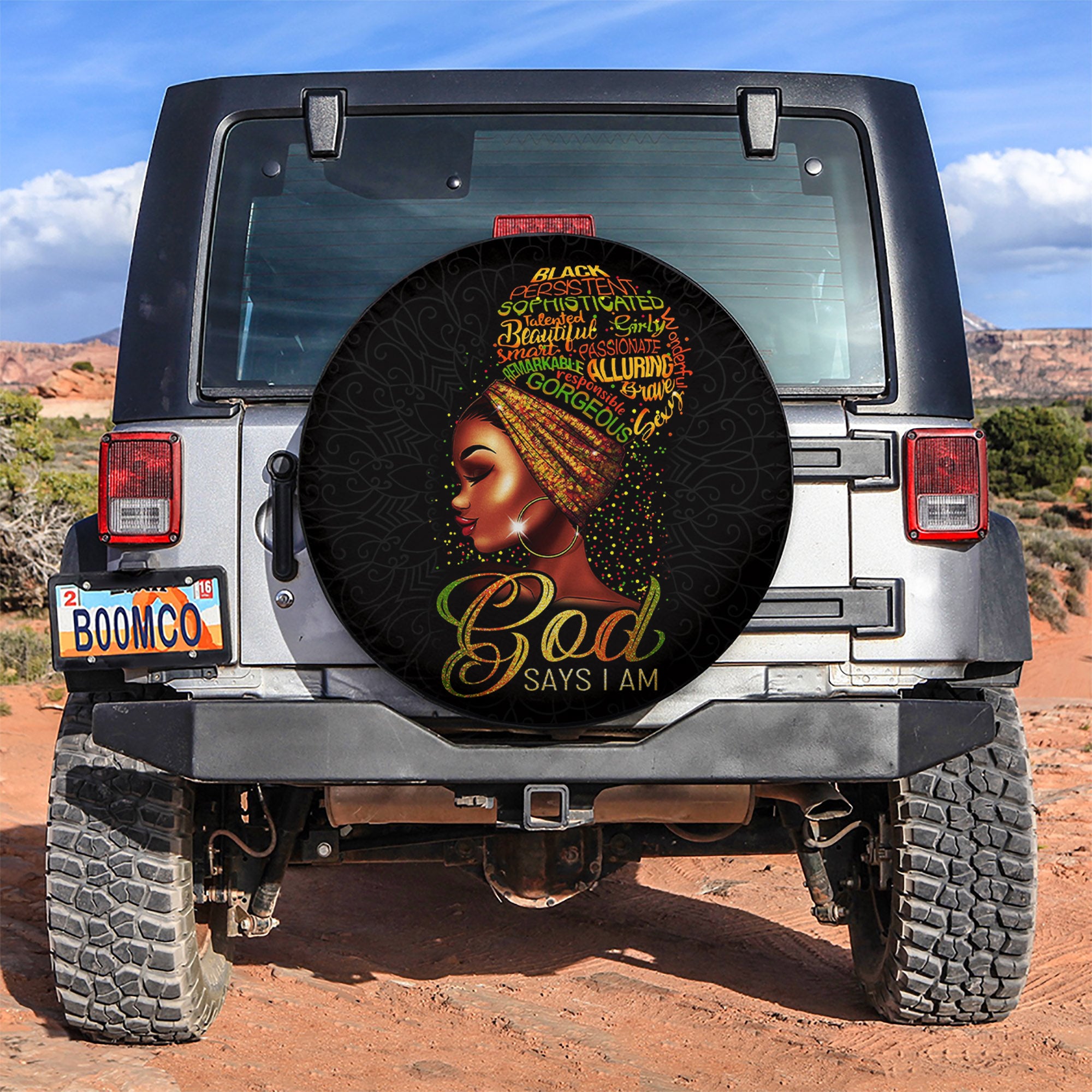 Black Woman God Say I Am Car Spare Tire Covers Gift For Campers Nearkii