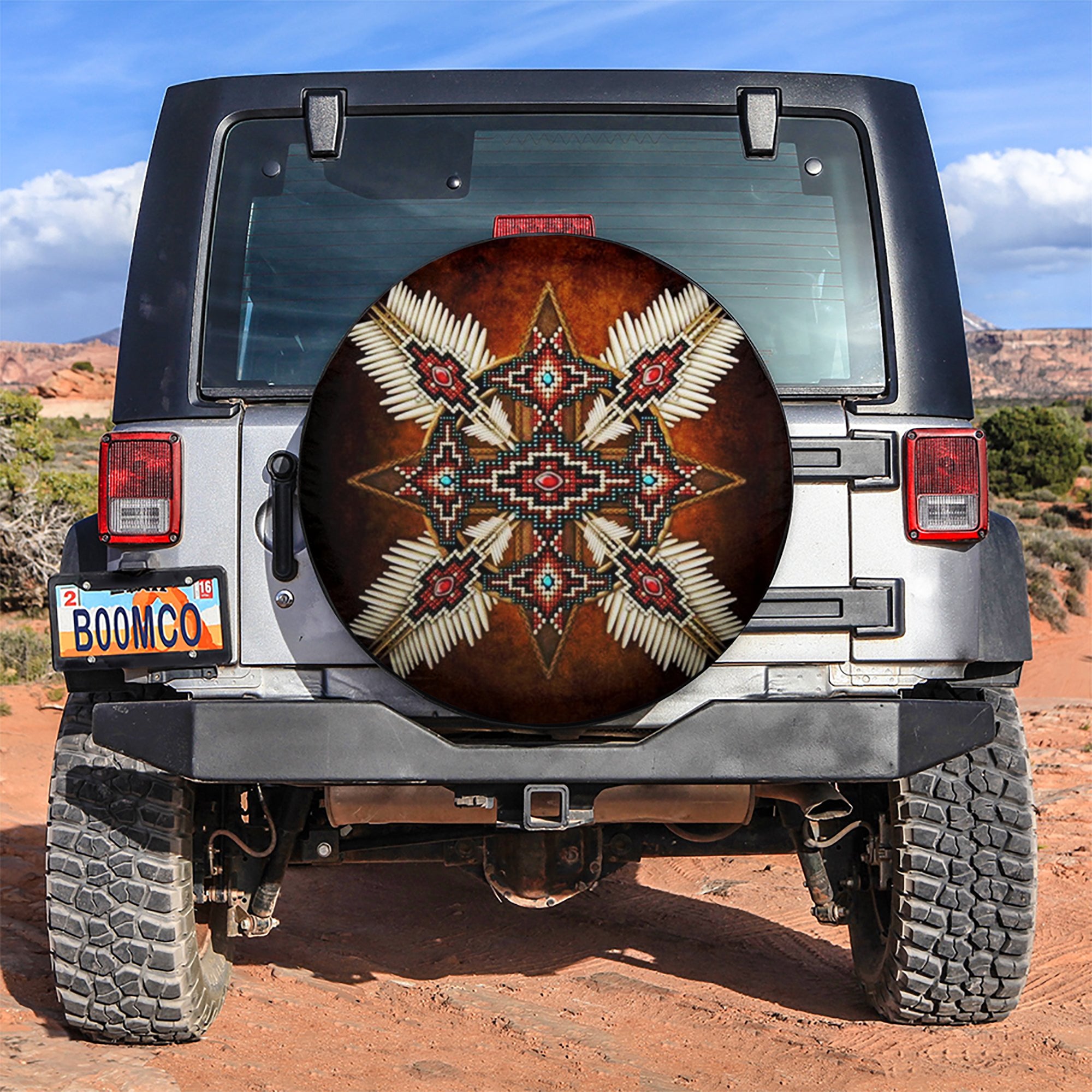 Boheimian Native American Camping Jeep Car Spare Tire Cover Gift For Campers Nearkii