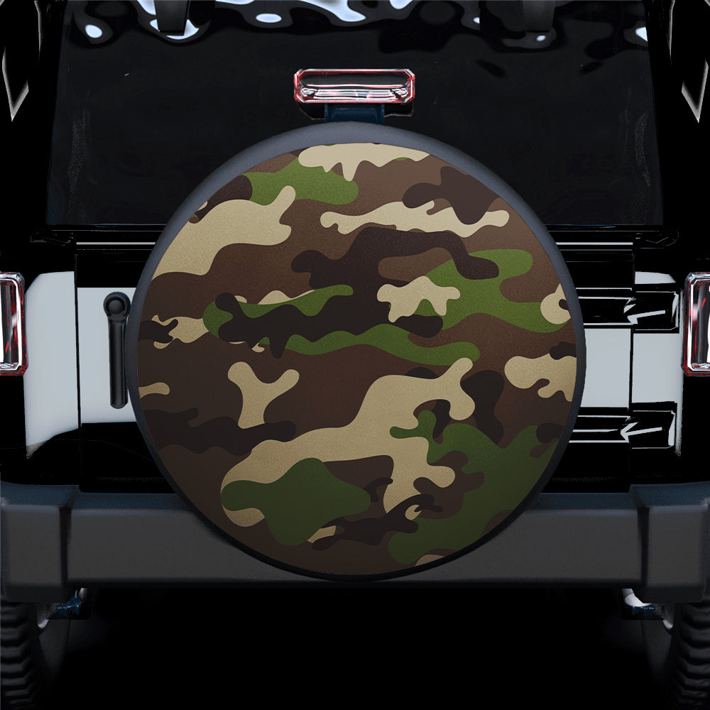 Camo Bright Green Print Texture 2 Car Spare Tire Covers Gift For Campers Nearkii