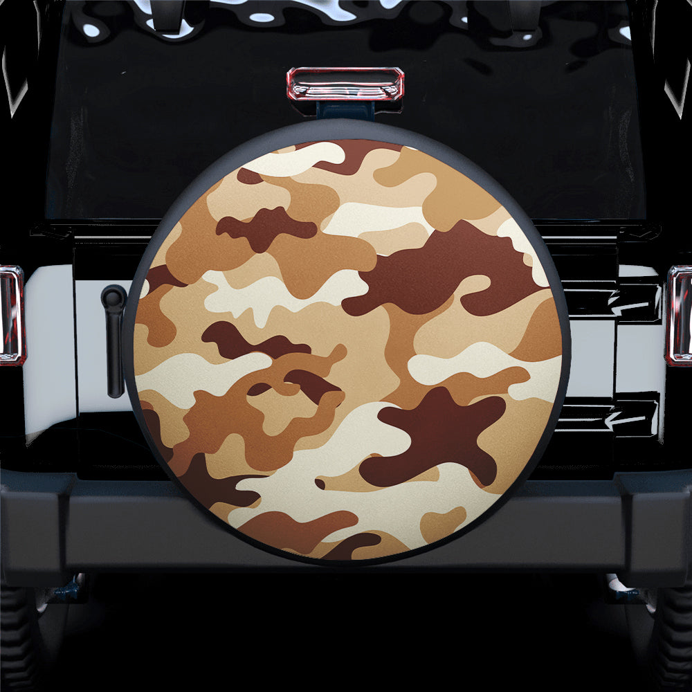 Camo Bright Yellow Print Texture 2 Car Spare Tire Covers Gift For Campers Nearkii
