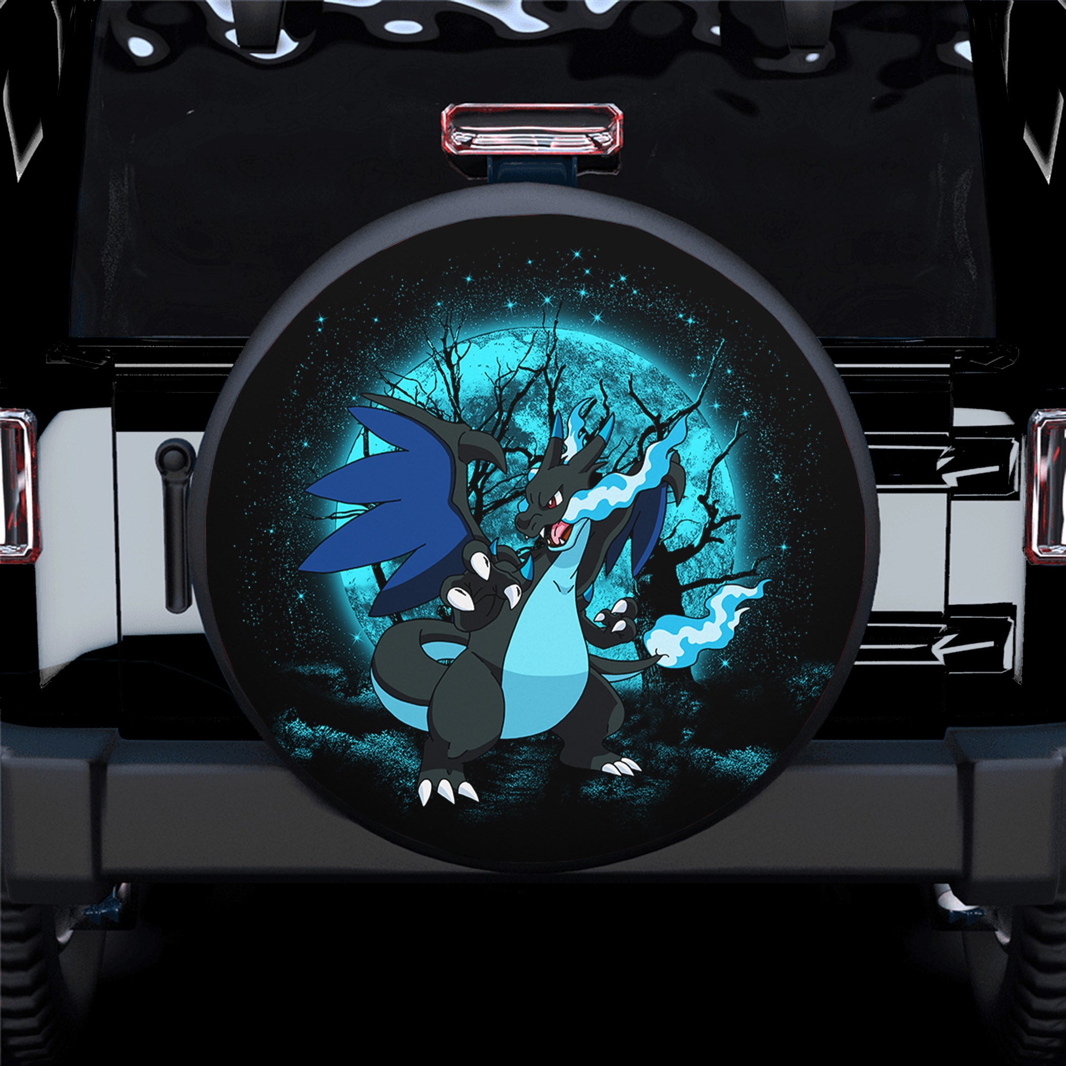 Charizard Mega X Pokemon Moonlight Spare Tire Cover Gift For Campers Nearkii