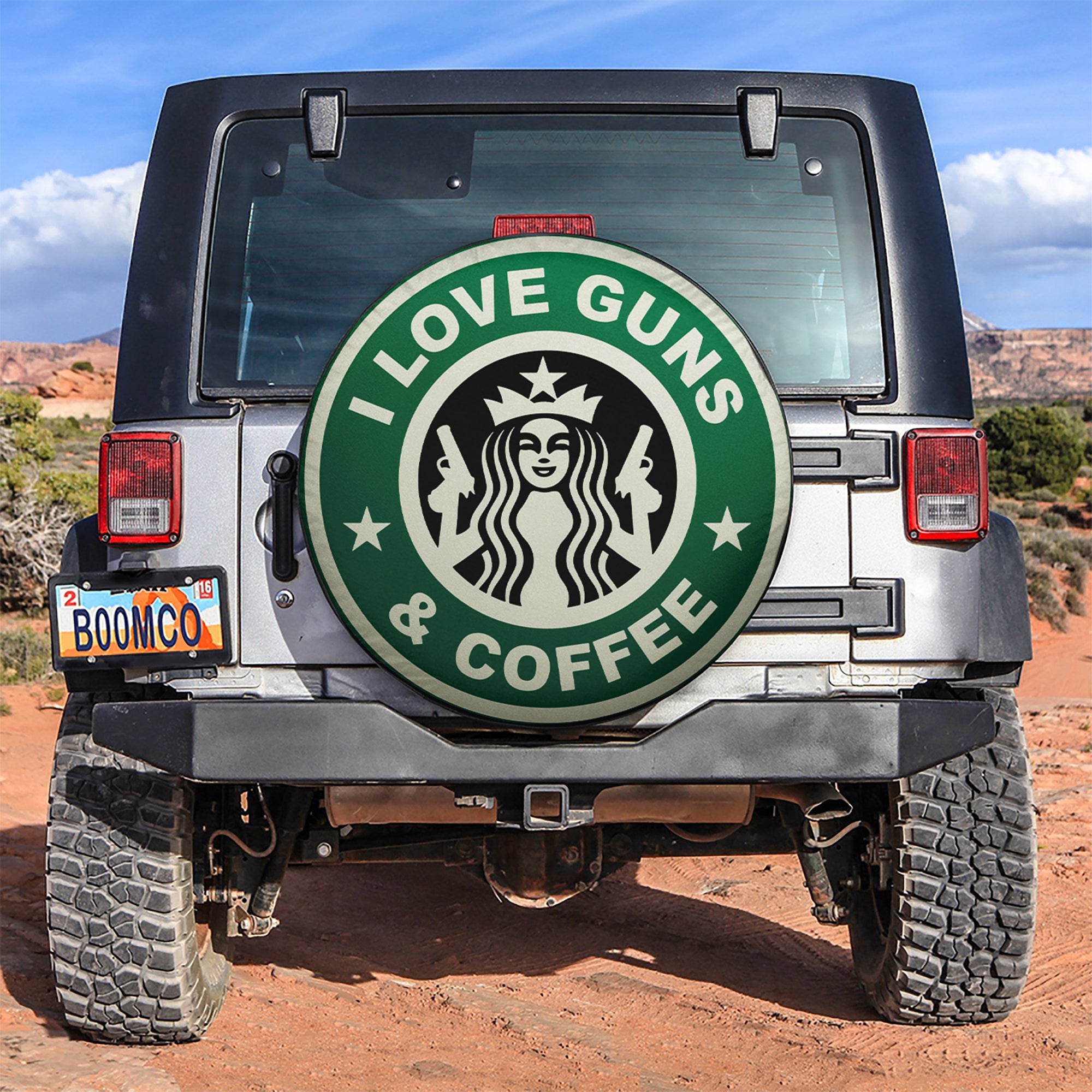 Coffee Funny Mermaid Car Spare Tire Covers Gift For Campers Nearkii