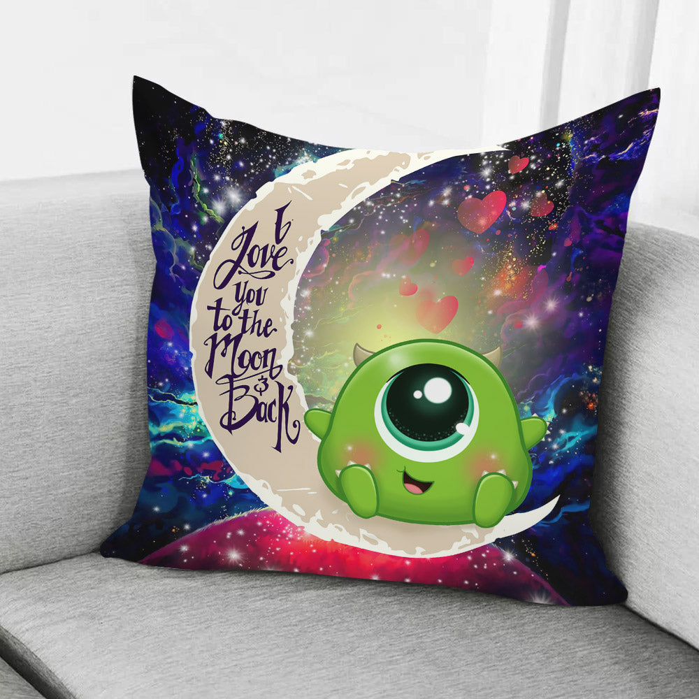 Cute Mike Monster Inc Love You To The Moon Galaxy Pillowcase Room Decor Nearkii