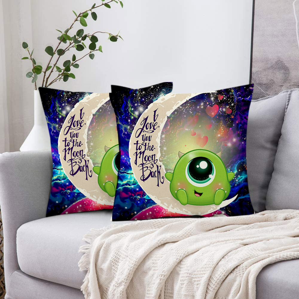 Cute Mike Monster Inc Love You To The Moon Galaxy Pillowcase Room Decor Nearkii