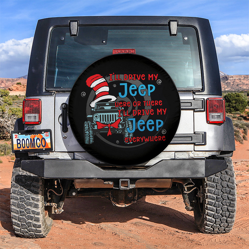 Drive Jeep Everywhere Car Spare Tire Covers Gift For Campers Nearkii