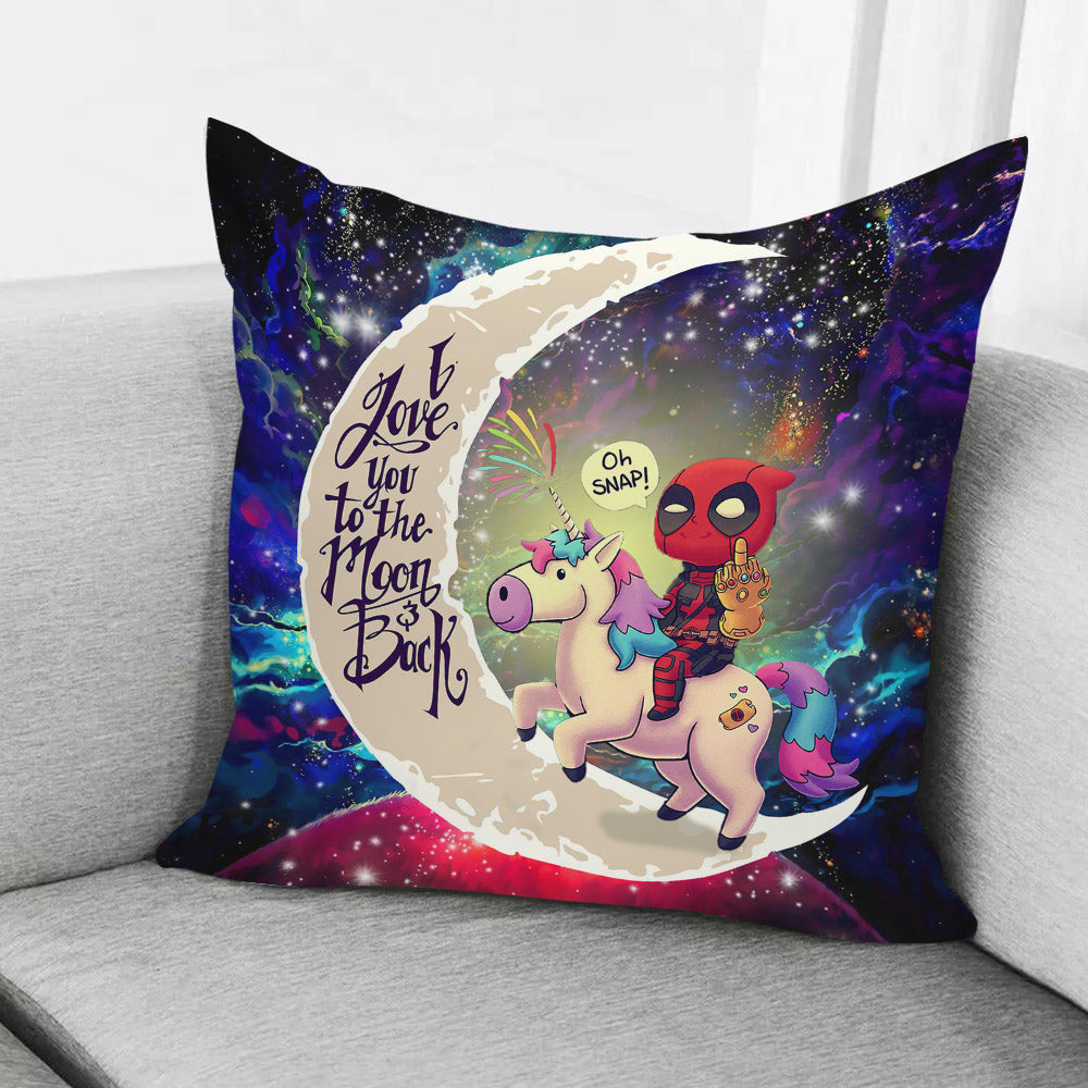 Deadpool Unicorn Love You To The Moon Galaxy Pillowcase Room Decor Nearkii