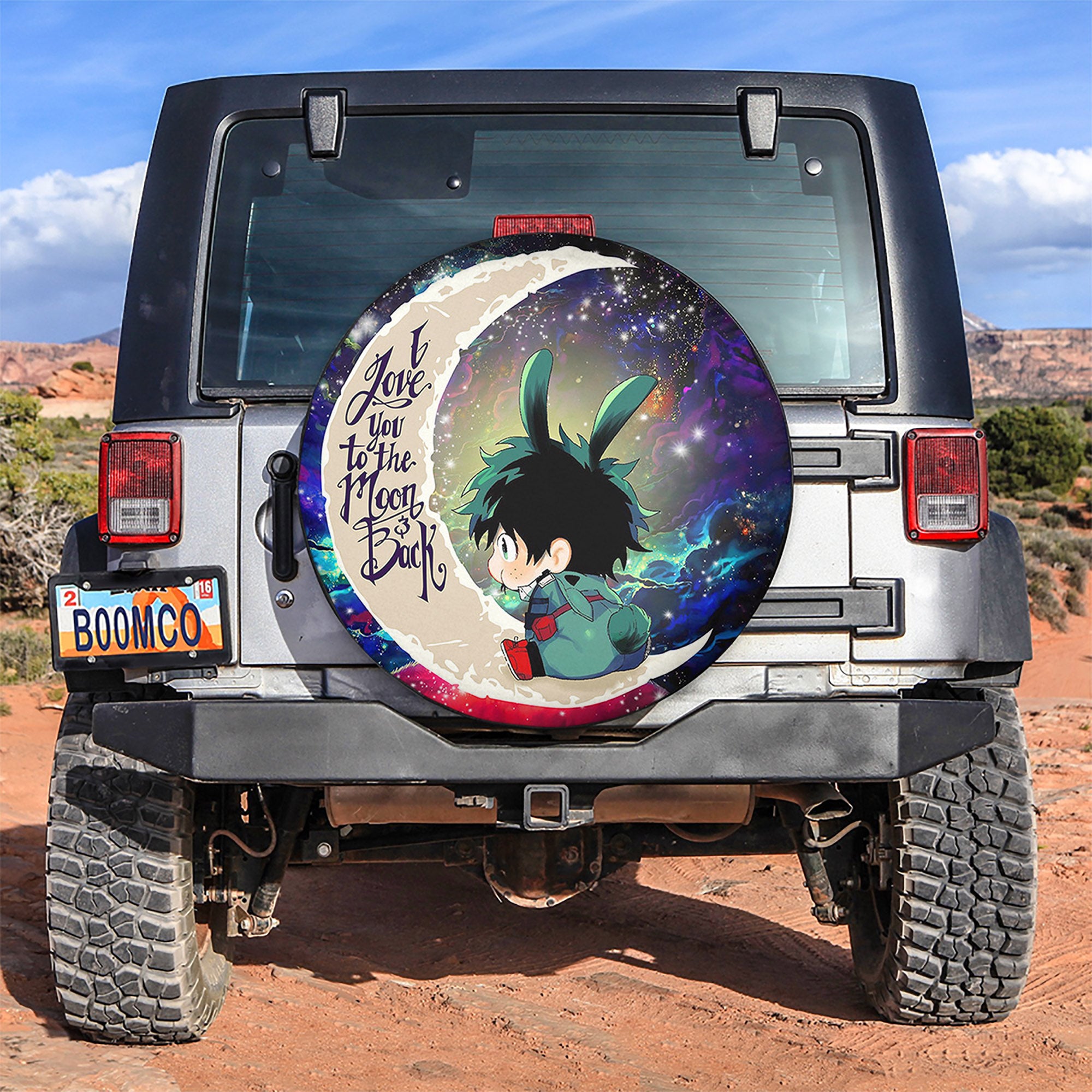 Deku My Hero Academia Anime Love You To The Moon Galaxy Spare Tire Covers Gift For Campers Nearkii