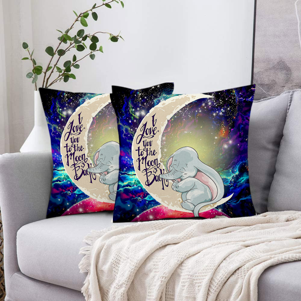 Dumbo Elephant Love You To The Moon Galaxy Pillowcase Room Decor Nearkii