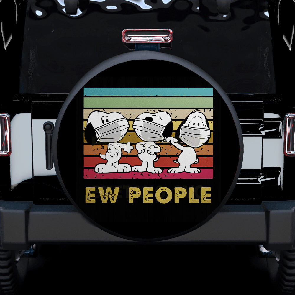 Ew People Snoopy Camping Car Spare Tire Covers Gift For Campers Nearkii