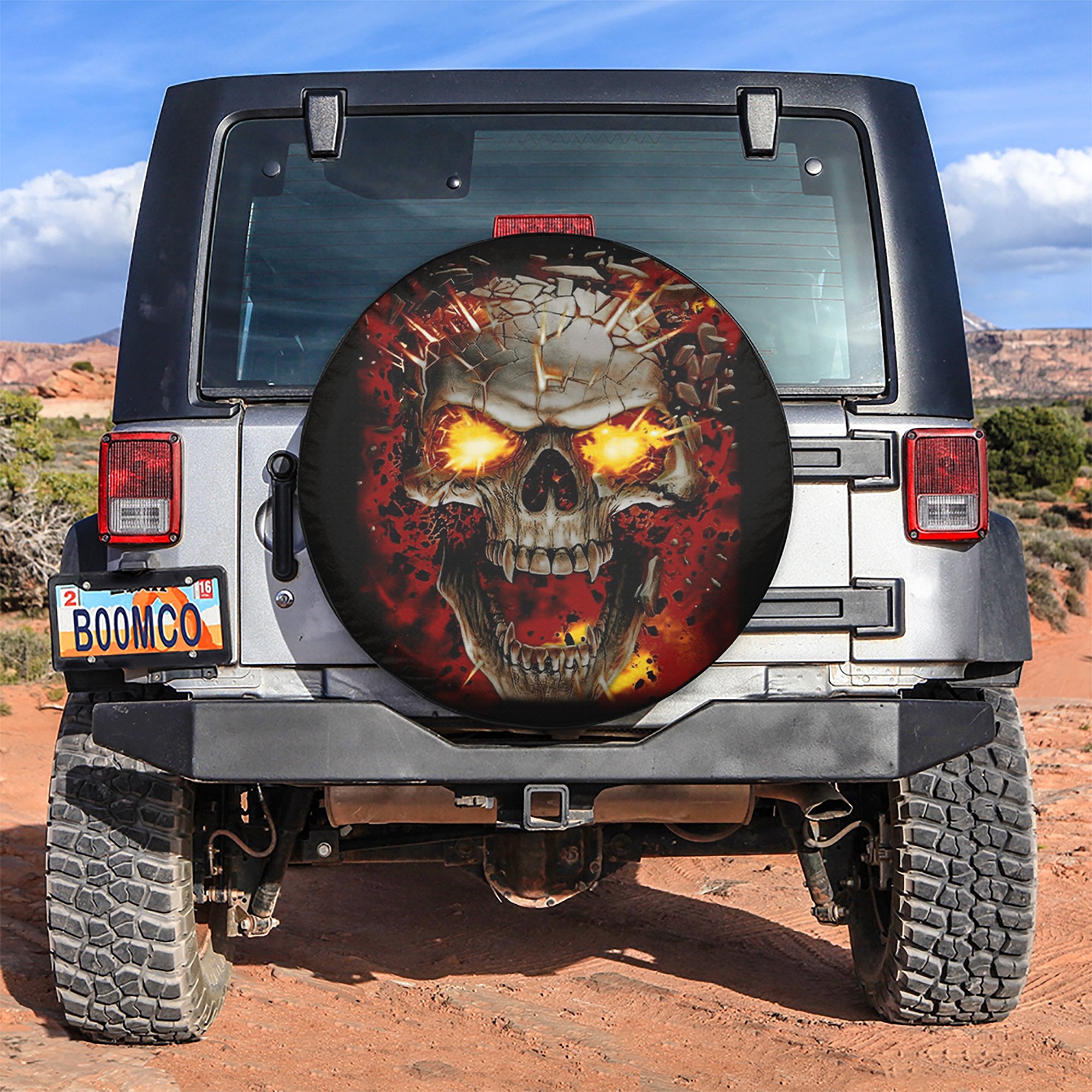 Explow Skull Car Spare Tire Gift For Campers Nearkii