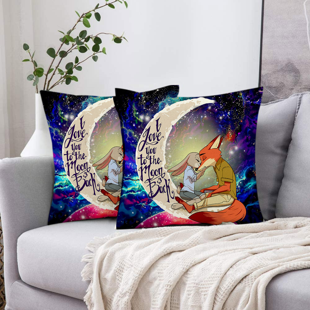 Fox Couple Love You To The Moon Galaxy Pillowcase Room Decor Nearkii