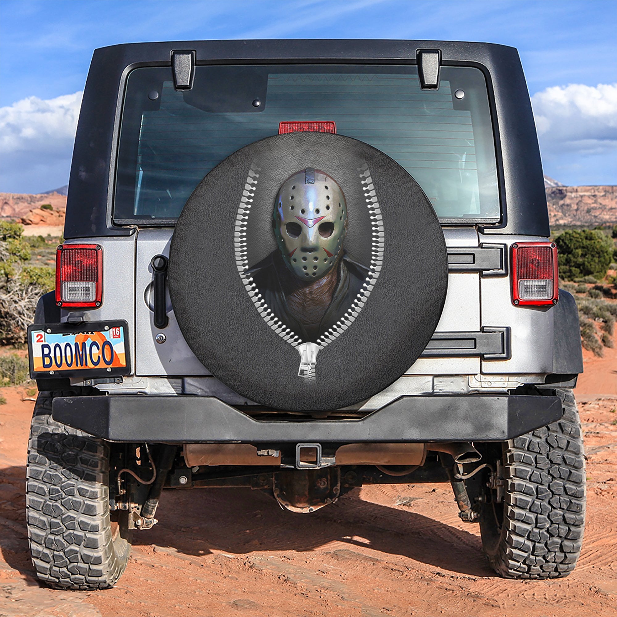 Friday the 13th Jason Voorhees Horror Movie Zipper Car Spare Tire Covers Gift For Campers Nearkii