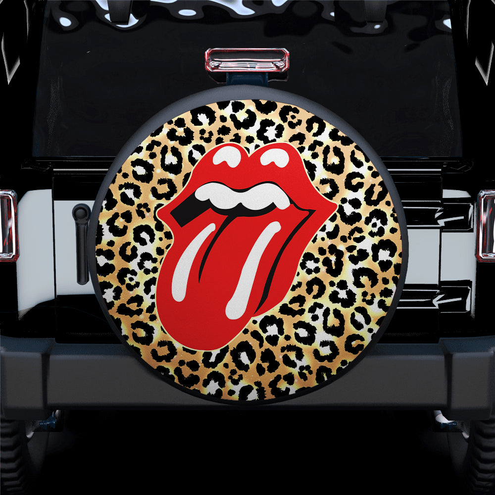 Funny Lips Leopard Skin Jeep Car Spare Tire Cover Gift For Campers Nearkii