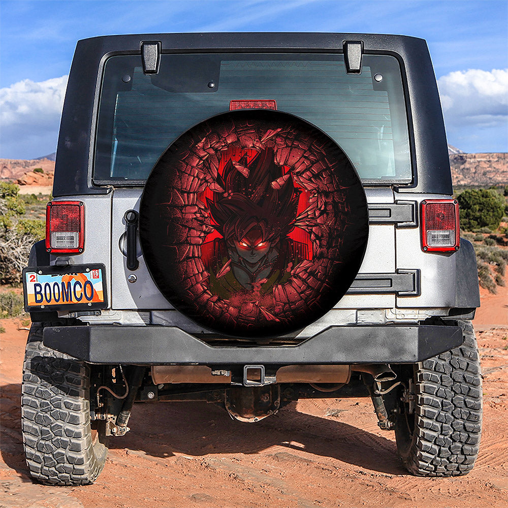 Goku Dragon Ball Break Wall Car Spare Tire Covers Gift For Campers Nearkii