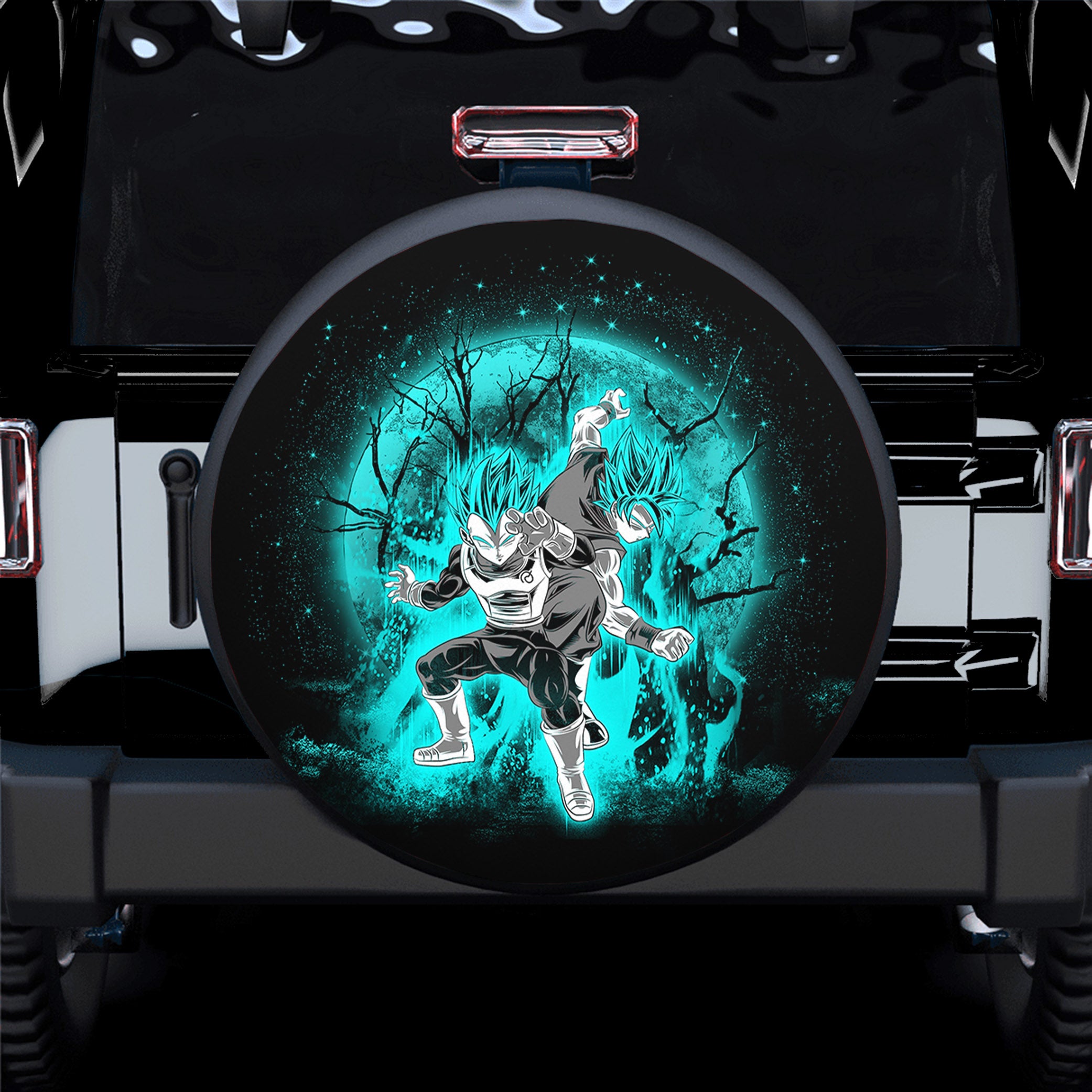Goku Vegeta Dragon Ball Moonlight Spare Tire Cover Gift For Campers Nearkii