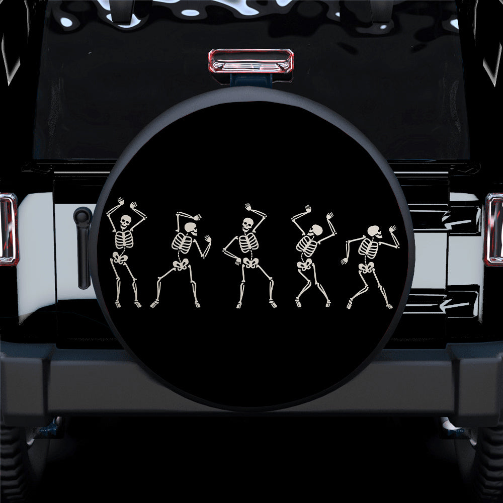 Happy Dance Skull Car Spare Tire Covers Gift For Campers Nearkii