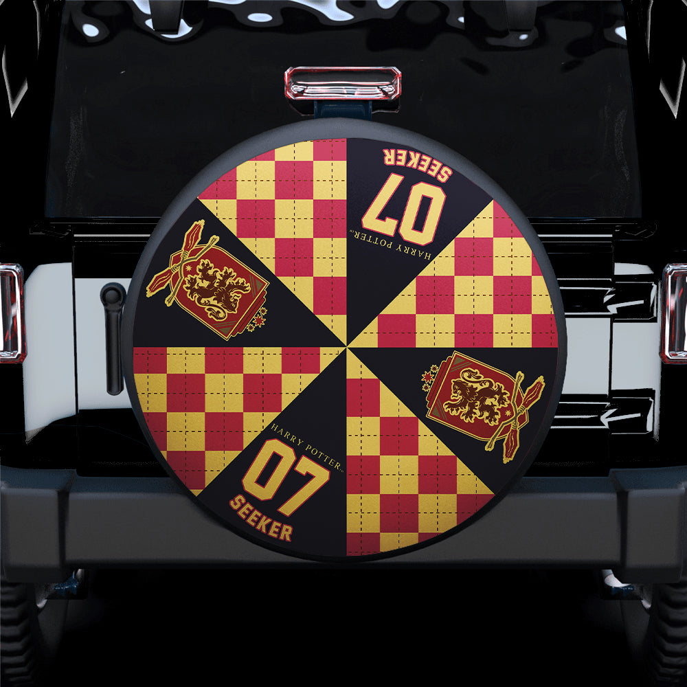 Harry Potter Pattern Gryffindor Lion Red Car Spare Tire Covers Gift For Campers Nearkii