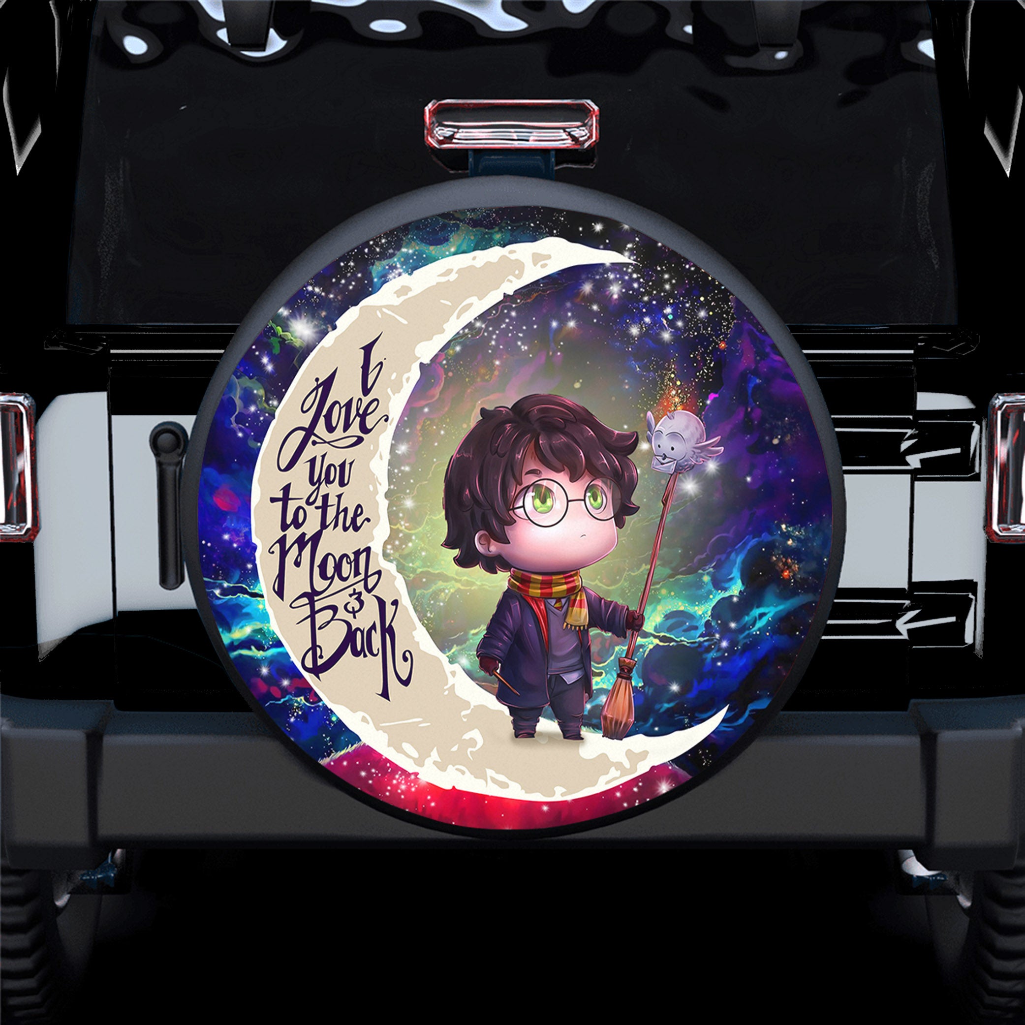 Harry Potter Chibi Love You To The Moon Galaxy Spare Tire Covers Gift For Campers Nearkii