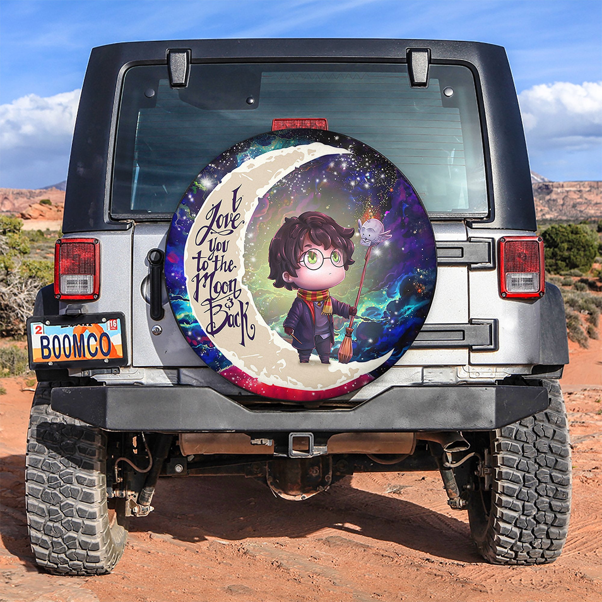 Harry Potter Chibi Love You To The Moon Galaxy Spare Tire Covers Gift For Campers Nearkii
