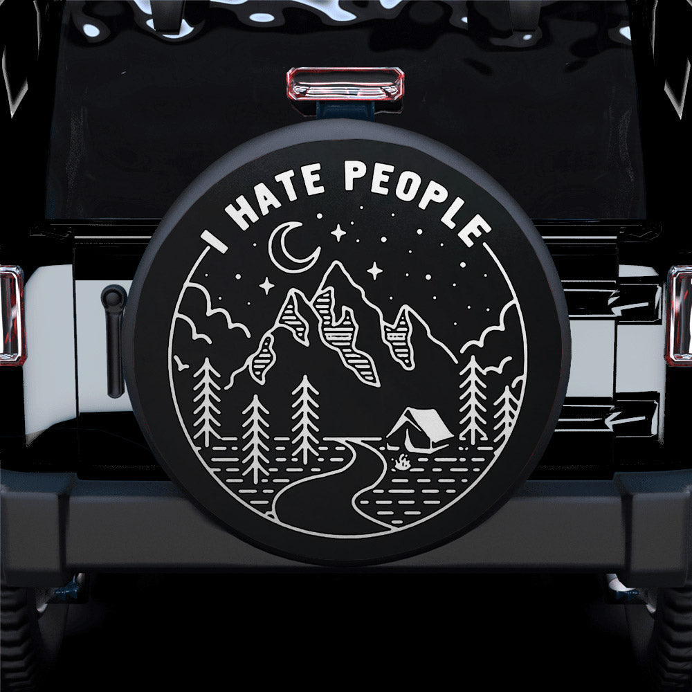 I Hate People Mountain Car Spare Tire Covers Gift For Campers Nearkii