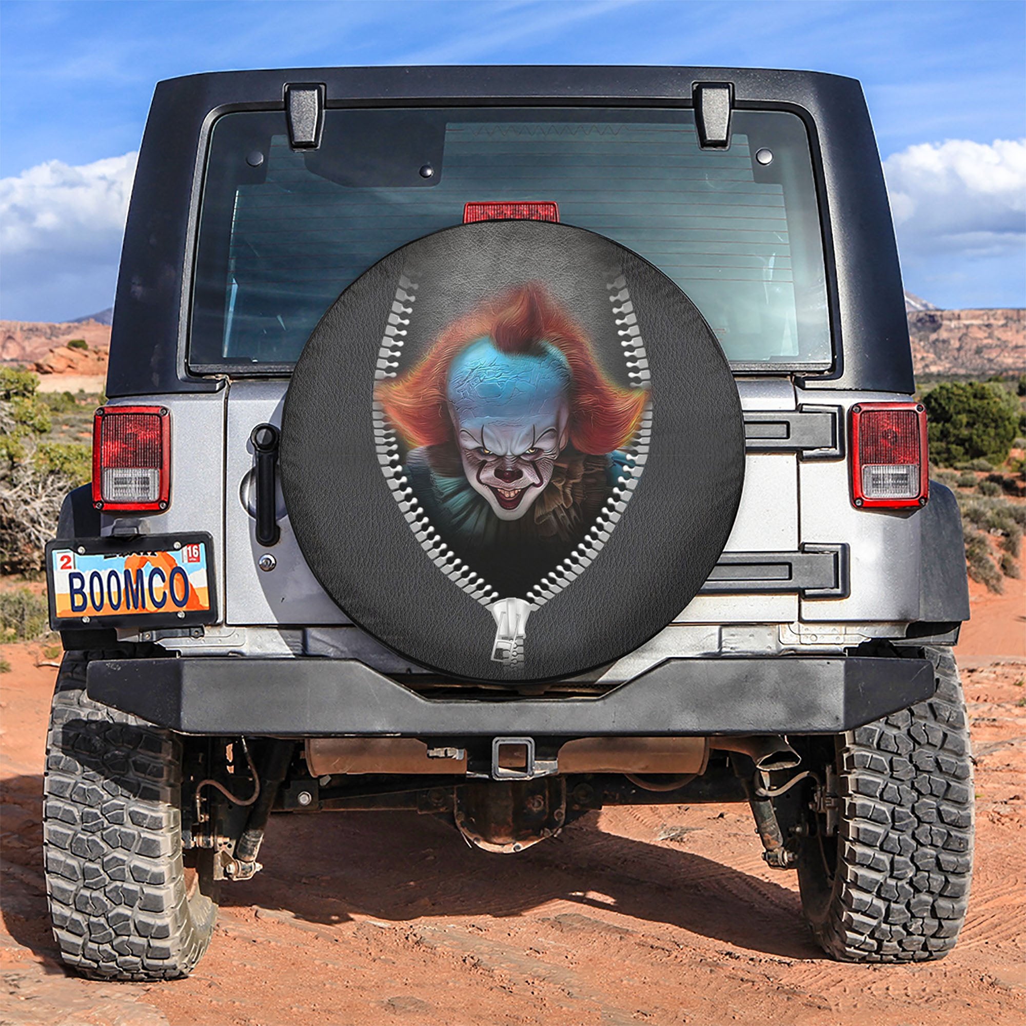 IT Pennywise Zipper Car Spare Tire Gift For Campers Nearkii