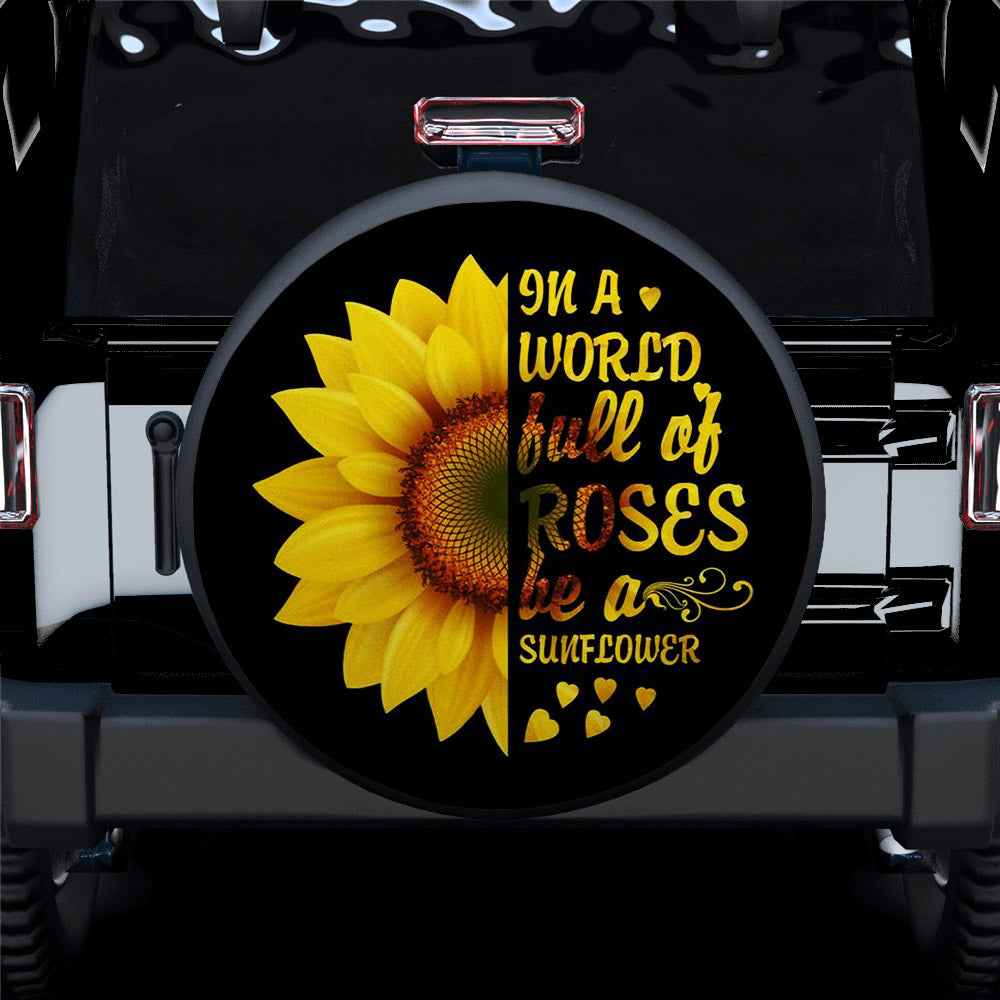 In A World Full Of Roses Car Spare Tire Cover Gift For Campers Nearkii