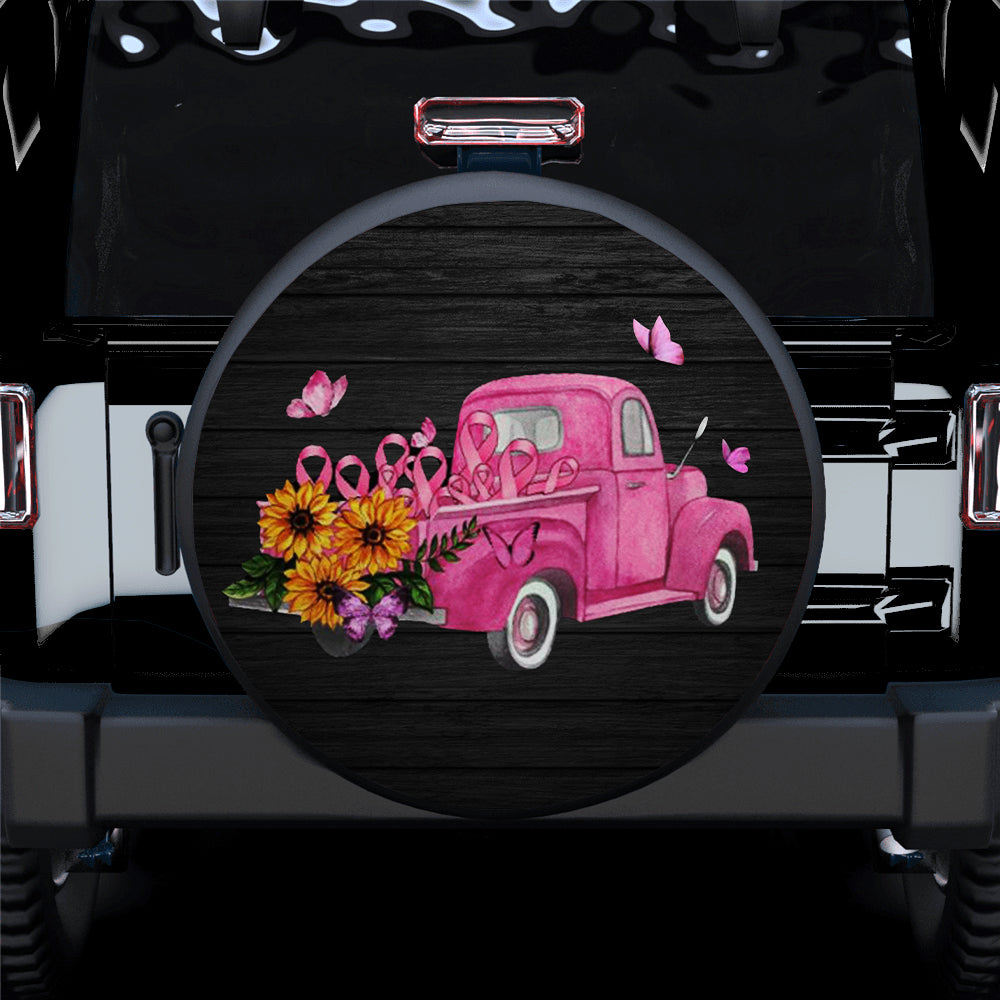 In October We Wear Pink Mini Truck Jeep Car Spare Tire Cover Gift For Campers Nearkii