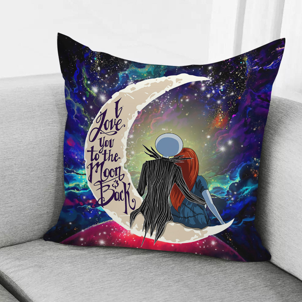 Jack And Sally Nightmare Before Christmas Love You To The Moon Galaxy Pillowcase Room Decor Nearkii