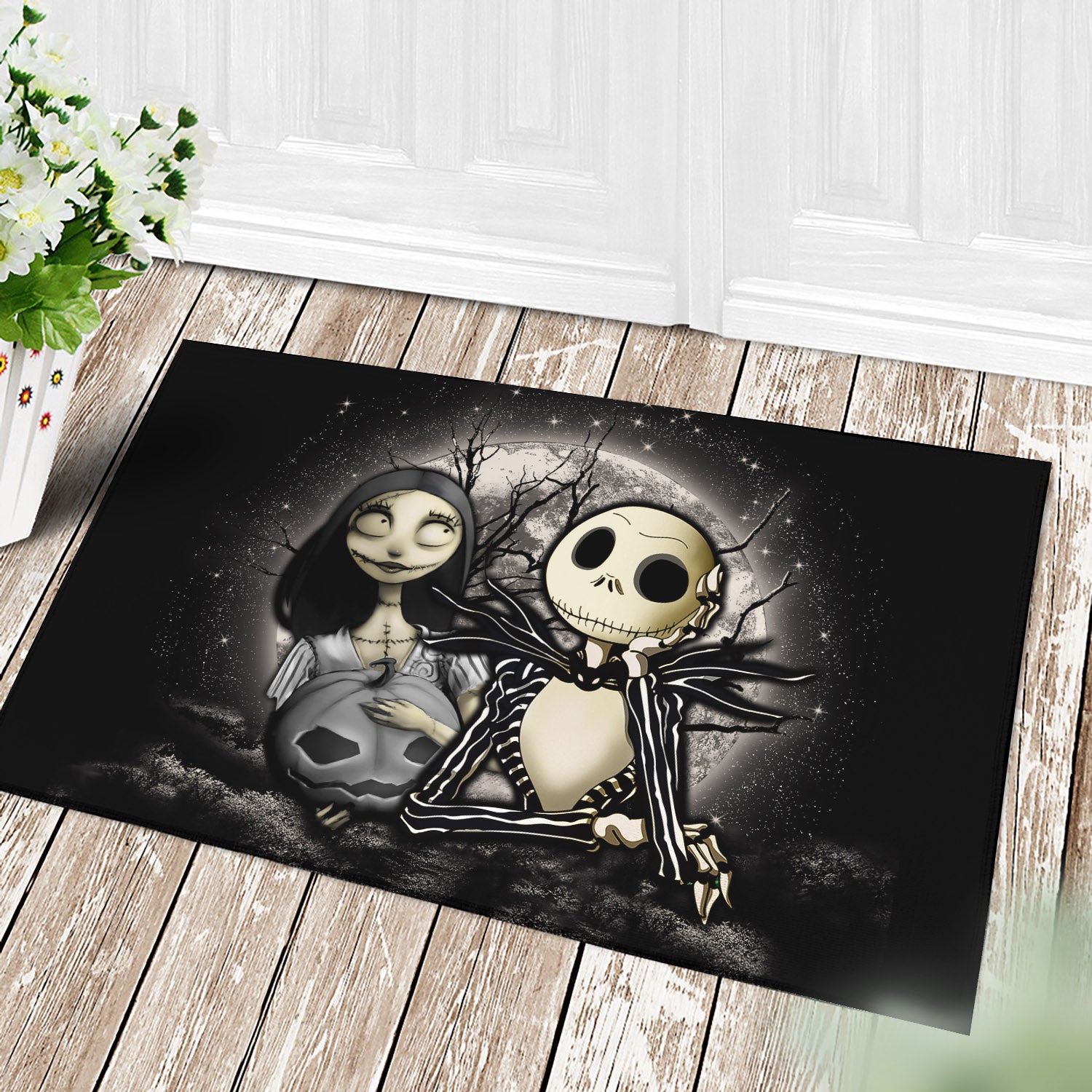 Jack And Sally Nightmare Before Christmas Moonlight Door Mats Home Decor Nearkii