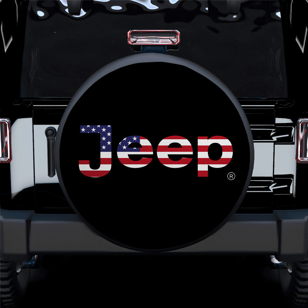 Jeep American Flag Car Spare Tire Covers Gift For Campers Nearkii