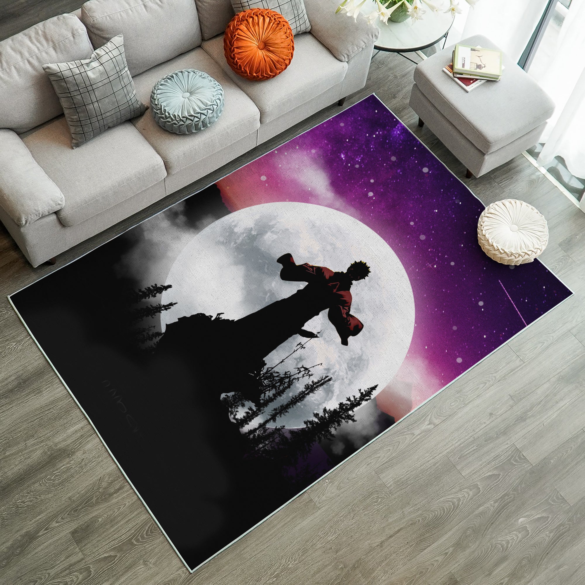 Jujutsu Kaisen Sukuna Moon Night Rug Carpet Rug Home Room Decor Nearkii