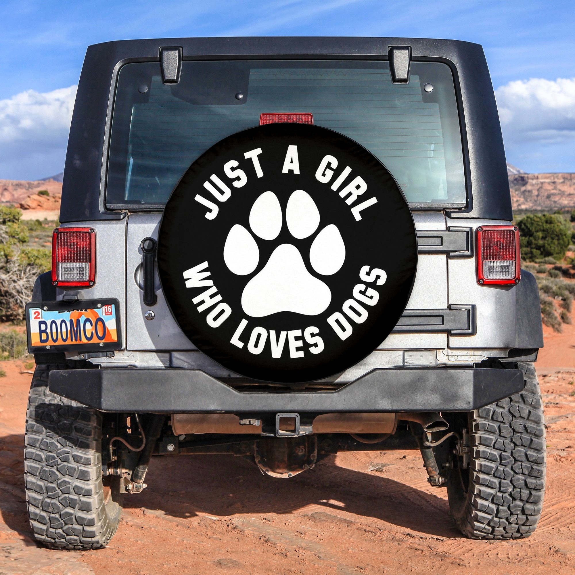Just a Girl Who Loves Dogs (ANY COLOR) Spare Tire Covers Gift For Campers Nearkii