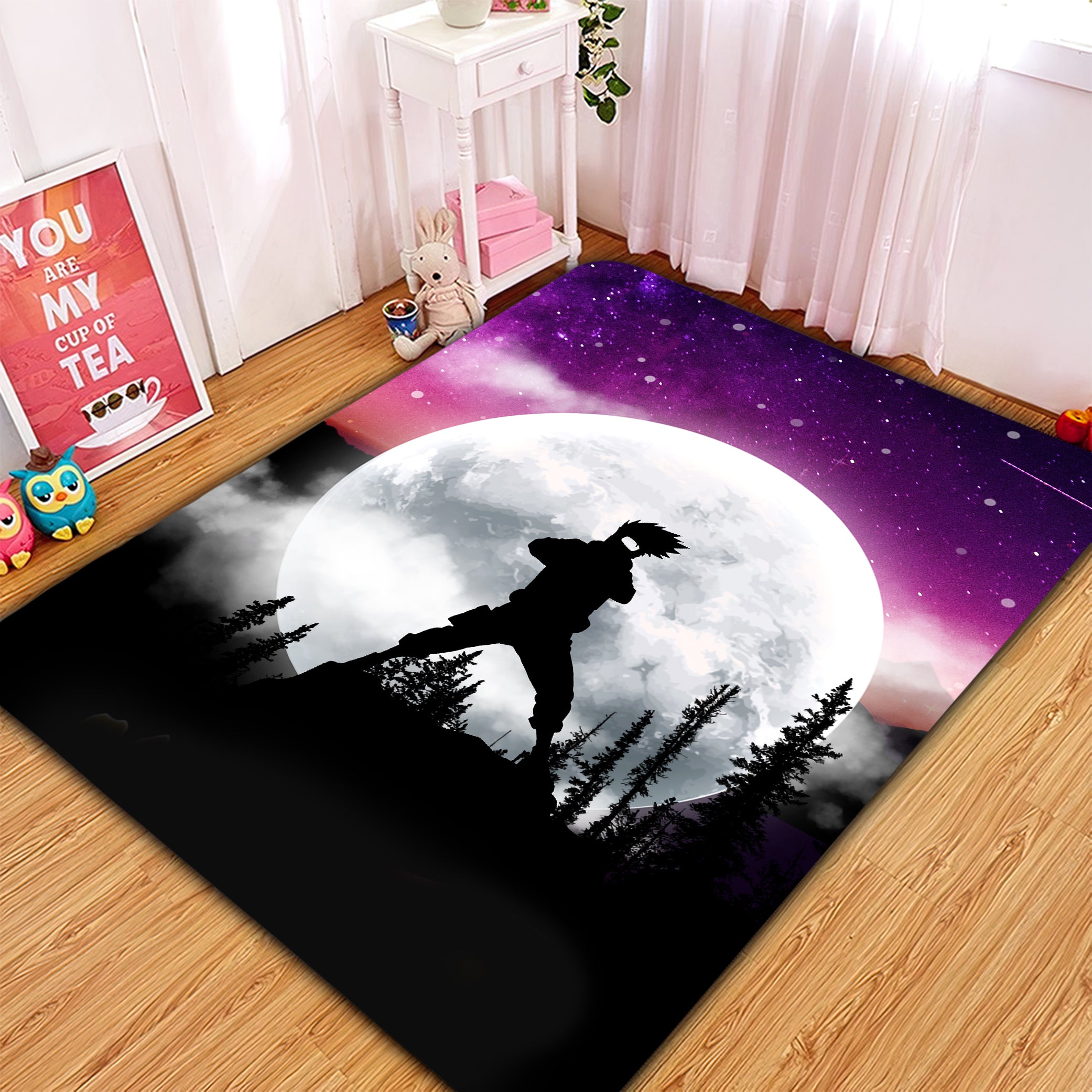 Kakashi Sunset Moon Night Rug Carpet Rug Home Room Decor Nearkii