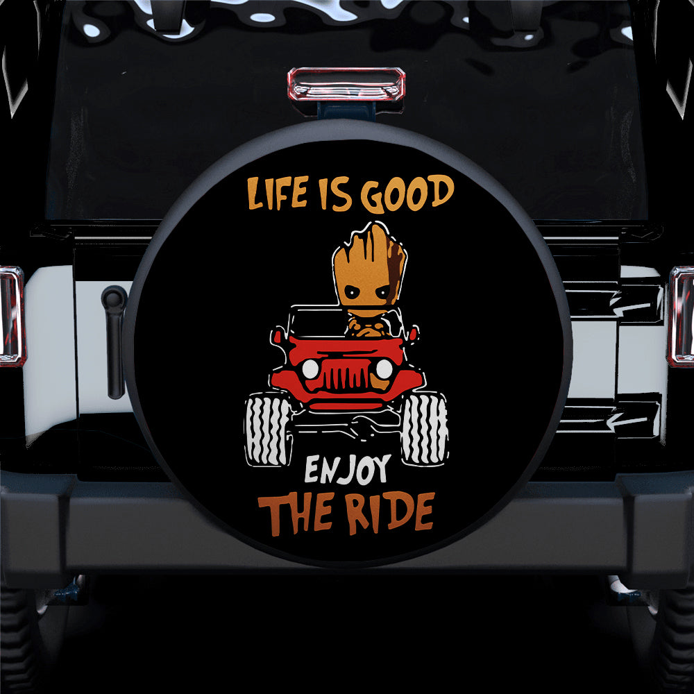 Enjoy The Ride Baby Groot Jeep Spare Tire Covers Gift For Campers Nearkii