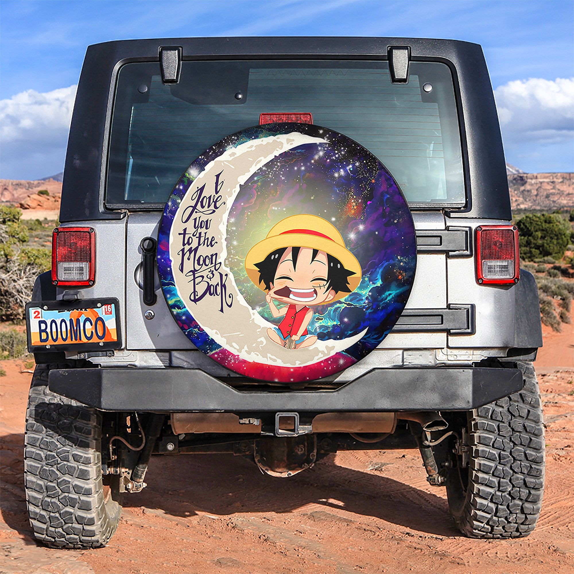 Luffy One Piece Love You To The Moon Galaxy Spare Tire Covers Gift For Campers Nearkii