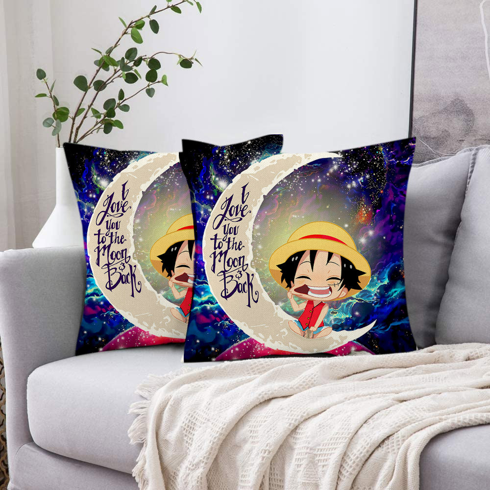 Luffy One Piece Love You To The Moon Galaxy Pillowcase Room Decor Nearkii