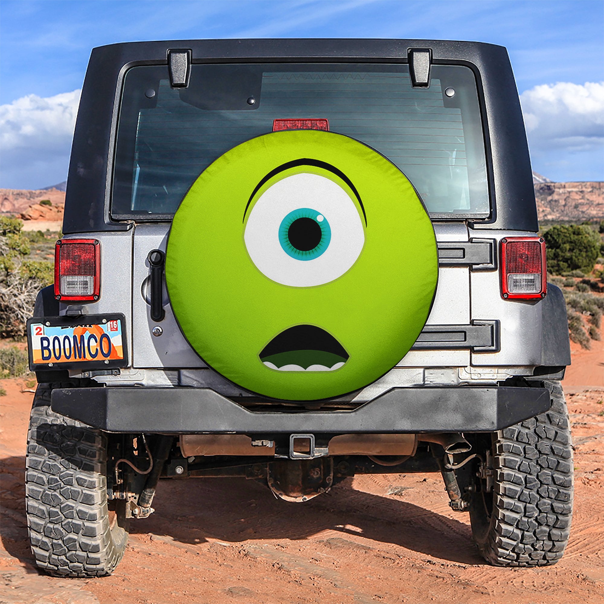 Mike Face Monster INC Car Spare Tire Covers Gift For Campers Nearkii
