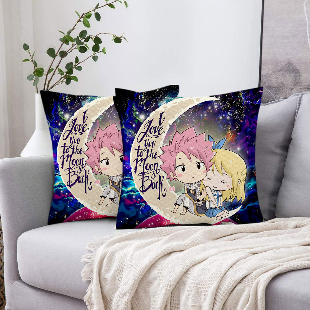 Natsu Fairy Tail Anime Love You To The Moon Galaxy Pillowcase Room Decor Nearkii