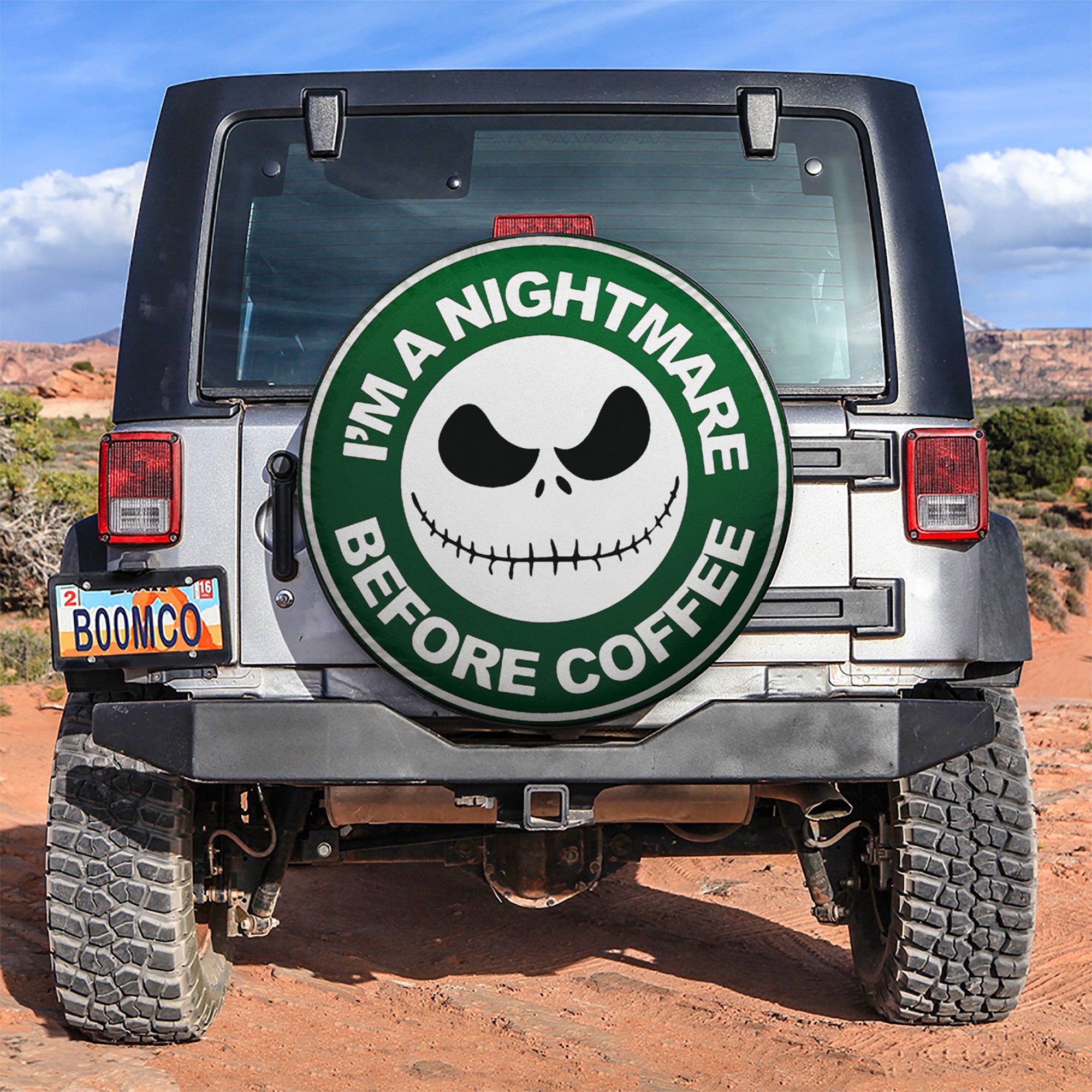 Nightmare Before Coffee Car Spare Tire Covers Gift For Campers Nearkii