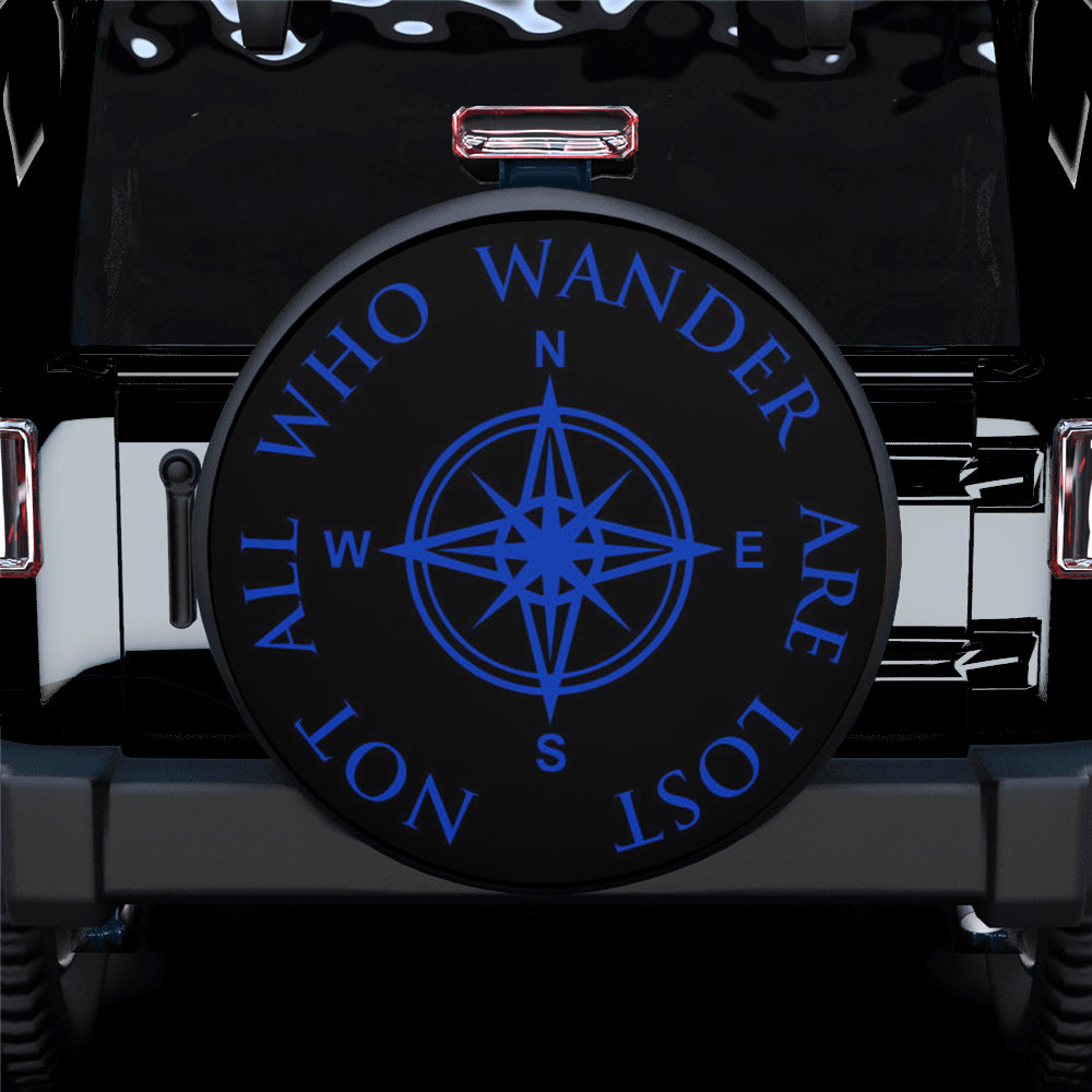 Not All Who Wander Blue Car Spare Tire Gift For Campers Nearkii