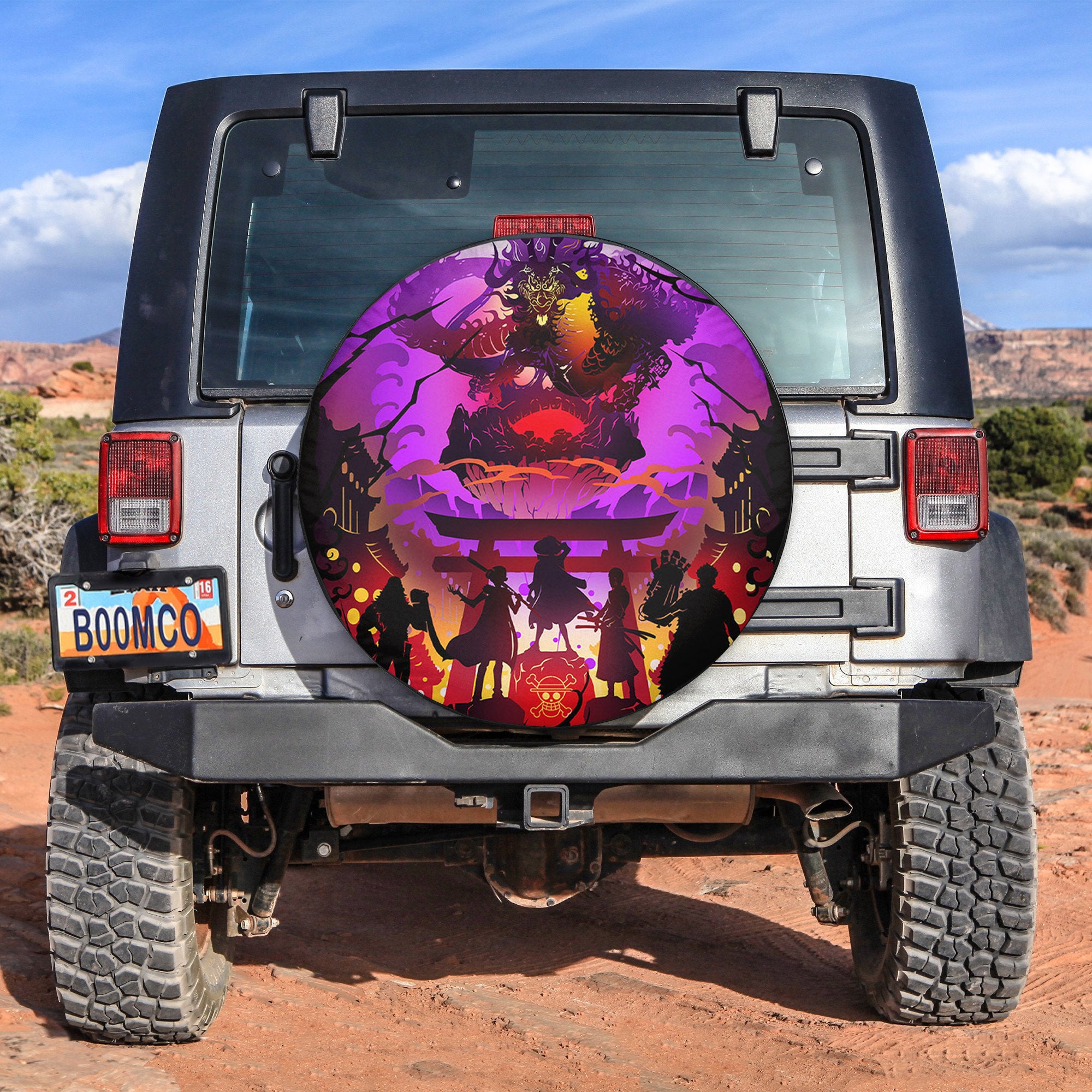 One Piece Art Anime Spare Tire Covers Gift For Campers Nearkii