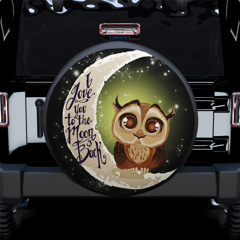 Owl Moon Cute Spare Tire Cover Gift For Campers Nearkii