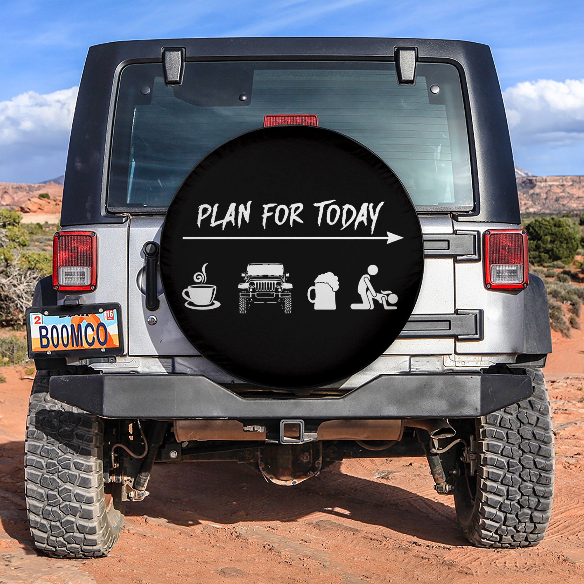 Plan For Today Funny Jeep Car Spare Tire Covers Gift For Campers Nearkii