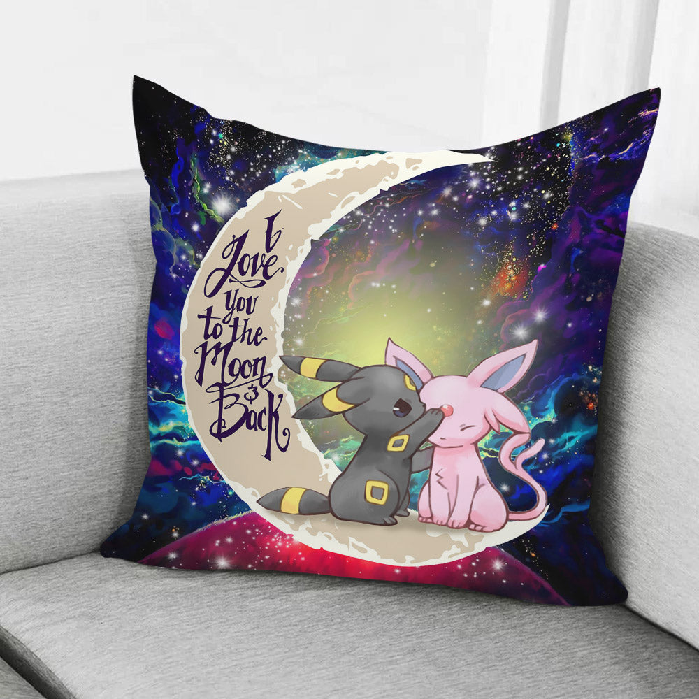 Pokemon Couple Espeon Umbreon Love You To The Moon Galaxy Pillowcase Room Decor Nearkii