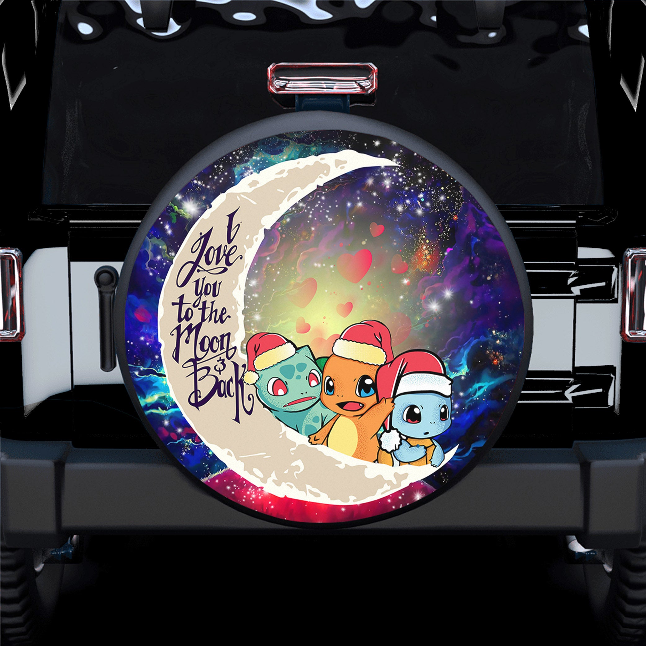 Pokemon Friends Gen 1 Love You To The Moon Galaxy Spare Tire Covers Gift For Campers Nearkii