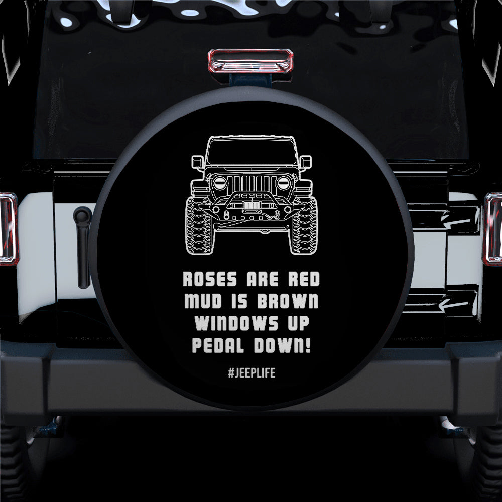 Rose Are Red Mud Is Brown Car Spare Tire Covers Gift For Campers Nearkii