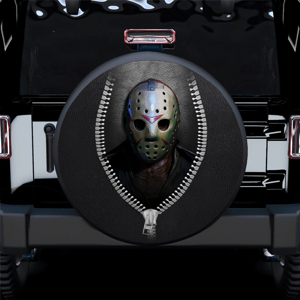 Friday the 13th Jason Voorhees Horror Movie Zipper Car Spare Tire Covers Gift For Campers Nearkii